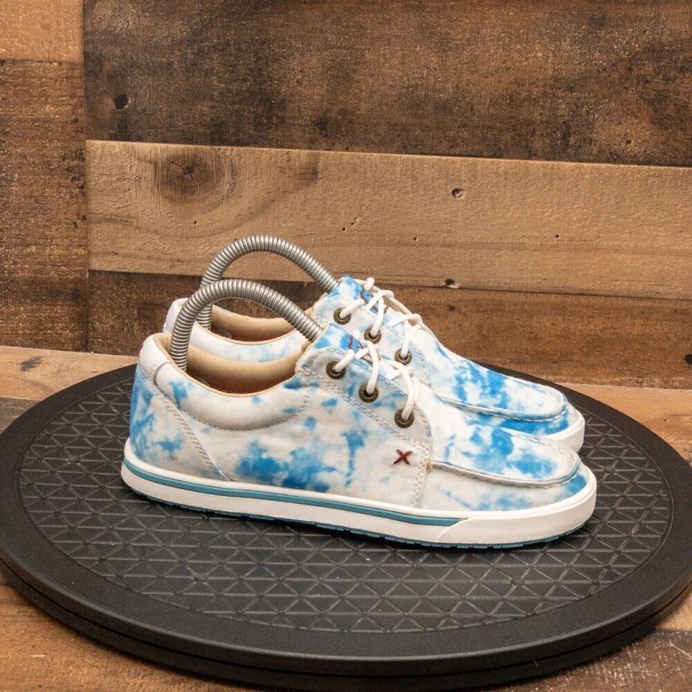 TWISTED X HOOEY LOPERS TIE DYE WOMENS CASUAL SHOES BLUE WHITE SIZE 5.5M - Picture 9 of 9